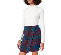 Taifun Damen Gewebe kurz Rock, Charcoal Gemustert, 36