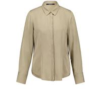 Taifun Damen Hemdbluse mit Strassstein-Leiste Langarm, Manschetten unifarben New Sage 36