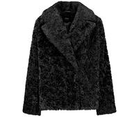 Taifun Damen Jacke aus Teddyfell Langarm unifarben Schwarz 40