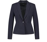 Taifun Damen Klassischer Blazer aus knitterarmer Qualität Langarm, mit Schlitz unifarben Navy 44