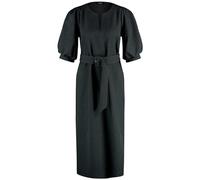 Taifun Damen Kleid mit Ballonärmel Ballonärmel, halber Arm unifarben knieumspielend Schwarz 36
