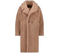 Taifun Damen Kurzmantel aus Teddyfell Langarm unifarben Sandy Beige 40