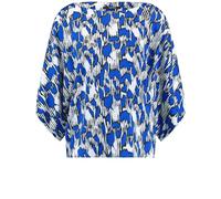 Taifun Damen Oversized-Blusenshirt mit Fledermausärmeln Fledermausärmel, halber Arm Gemustert Aegean Gemustert 46