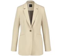 Taifun Damen Taillierter Blazer aus feiner Stretch-Qualität Langarm, geknöpfte Armschlitze unifarben Warm Sand 40