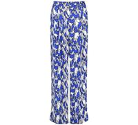 Taifun Damen Weite Hose mit Allover-Print Palazzo Gemustert reguläre Länge Aegean Gemustert 38