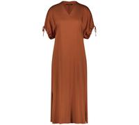 TAIFUN - Elegantes Satinkleid mit Raffungen am Arm braun - Gr. - 42