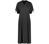 TAIFUN - Elegantes Satinkleid mit Raffungen am Arm schwarz - Gr. - 36