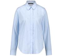 TAIFUN - Gestreifte Baumwollbluse mit Perlen weiß - Gr. - 36