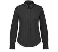 TAIFUN - Hemdbluse aus Baumwoll-Mix schwarz - Gr. - 34
