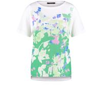 TAIFUN - Kurzarmshirt mit Blumen-Print absinthe green - Gr. - 42