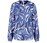 TAIFUN - Langarmbluse mit Allover-Print blau - Gr. - 36