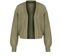 TAIFUN - Offene Strickjacke mit luftigem Strickmuster grün - Gr. - 42