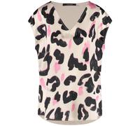 TAIFUN - T-Shirt mit Leo-Muster beige - Gr. - 36