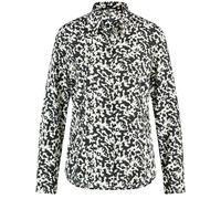 TAIFUN - Taillierte Hemdbluse mit Allover-Print schwarz/weiß - Gr. - 36