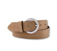 Taillengürtel BERND GÖTZ "Taillengürtel in samtigem Velours mit Designschließe", Damen, Gr. 110, beige (camel), Rindsleder, Gürtel (52725163-110) camel