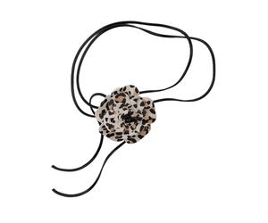 Taillengürtel "Big Leo", Damen, Gr. onesize, schwarz, Leder, COLLEZIONE ALESSANDRO, Gürtel, Ledergürtel zum Binden mit Leo Print (99416011-0) schwarz