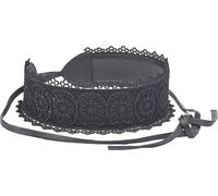 Taillengürtel LASCANA "Bindegürtel", Damen, Gr. S, schwarz, Materialmix, bestickt, Gürtel, zum Binden, Shaping-Effekt, Gürtel für Kleid & Overall, Bauchgürtel (71602848-S) schwarz