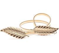 Taillengürtel LASCANA "Schmuckgürtel", Damen, Gr. XL, gold (goldfarben), Metall, leicht glänzend, Gürtel, elastischer Gürtel für Kleid & Overall, Bauchgürtel (92835850-XL) goldfarben