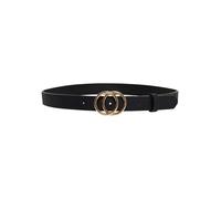 Taillengürtel ONLY "ONLRASMI FAUX LEATHER JEANS BELT", Damen, Gr. 85, schwarz (schwarz with gold buckle), Kunstfaser, unifarben, Gürtel, Lederimitat (60492138-85) schwarz with gold buckle