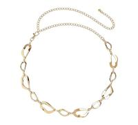 Taillenkettengürtel, Metall, modischer Körperschmuck, 15 cm, für Kleider, Jeans, Röcke, Hosen, Konzert, Festival, , Sommer, Outfit, Zubehör, zarter dekorativer Gliederkettengürtel mit