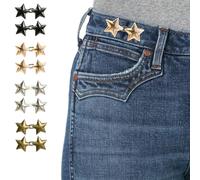 Taillenknopf, Hosenbund Enger Machen KnöPfe, KnöPfe Hosen Enger Machen, KnöPfe Ohne NäHen, Clips FüR Kleidung, Taillenschnalle Mit FüNfzackigem Stern, Jeans-Taillenstraffer, 8 Paare, Insgesamt 16