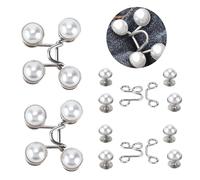 Taillenschnalle, Verstellbare Perlen-Taillenknöpfe aus Edelstahl mit Haken für Jeans und Hosen, Unsichtbare Passform-Anpassung ohne Nähen für Damen und Herren