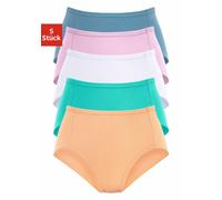 Taillenslip PETITE FLEUR, Damen, Gr. 40, bunt (apricot, mint, weiß, flieder, hellblau), Piqué, Obermaterial: 95% Baumwolle, 5% Elasthan, unifarben, körpernah, Unterhosen Taillenslip, aus weicher Pikee