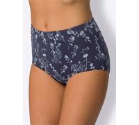 Taillenslip, Damen, Gr. 44/46, 3 Stk., blau (weiß, marine, eisblau), 95% Baumwolle, 5% Elasthan, Unterhosen Taillenslip (24290750-44) weiß, marine, eisblau