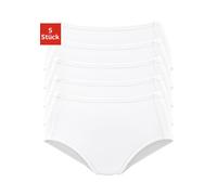 Taillenslip, Damen, Gr. 44, weiß, Piqué, Obermaterial: 95% Baumwolle, 5% Elasthan, PETITE FLEUR BY LASCANA, unifarben, körpernah, Unterhosen Taillenslip, aus weicher Pikee-Qualität, Topseller (872429-