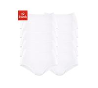 Taillenslip, Damen, Gr. 48/50, weiß, Single Jersey, Obermaterial: 95% Baumwolle, 5% Elasthan, PETITE FLEUR BY LASCANA, unifarben, körpernah, Unterhosen Taillenslip, aus elastischer Baumwolle, Topselle