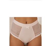 Taillenslip LASCANA, Damen, Gr. 32/34, beige (puder), Jersey, Obermaterial: 79% Baumwolle, 15% Polyamid, 6% Elasthan, figurbetont, Unterhosen Taillenslip, aus Bio-Baumwolle (96017860-32)