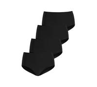 Taillenslip LASCANA, Damen, Gr. 44/46, schwarz, Obermaterial: 95% Baumwolle, 5% Elasthan, unifarben, körpernah, Unterhosen, aus elastischer Baumwolle (16456353-44) schwarz