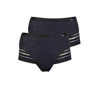 Taillenslip LISCA "2er Pack Damen Taillenslip Alegra", Damen, Gr. 38, schwarz, Stoff, Obermaterial: 83% Polyamid PA. 17% Elasthan EL., Unterhosen Taillenslip (74933715-38) schwarz