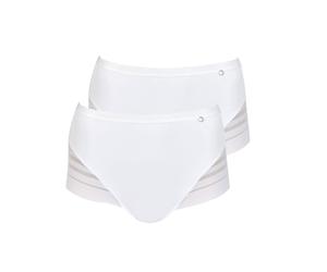 Taillenslip LISCA "2er Pack Damen Taillenslip Alegra", Damen, Gr. 38, weiß, Stoff, Obermaterial: 83% Polyamid PA. 17% Elasthan EL., Unterhosen Taillenslip (60944028-38) weiß