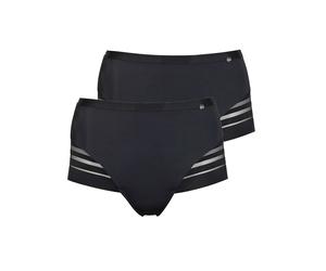 Taillenslip LISCA "2er Pack Damen Taillenslip Alegra", Damen, Gr. 44, schwarz, Stoff, Obermaterial: 83% Polyamid PA. 17% Elasthan EL., Unterhosen Taillenslip (74933715-44) schwarz