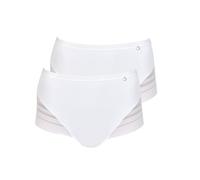 Taillenslip LISCA "2er Pack Damen Taillenslip Alegra", Damen, Gr. 48, weiß, Stoff, Obermaterial: 83% Polyamid PA. 17% Elasthan EL., Unterhosen Taillenslip (60944028-48) weiß