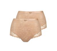 Taillenslip LISCA "2er Pack Damen Taillenslip Evelyn", Damen, Gr. 40, beige (sweet almond), Stoff, Obermaterial: 83% Polyamid PA. 17% Elasthan EL., Unterhosen Taillenslip (51380417-40) sweet almond