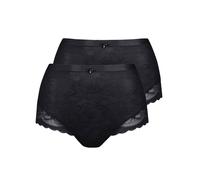 Taillenslip LISCA "2er Pack Damen Taillenslip Evelyn", Damen, Gr. 40, schwarz, Stoff, Obermaterial: 83% Polyamid PA. 17% Elasthan EL., Unterhosen Taillenslip (89219327-40) schwarz