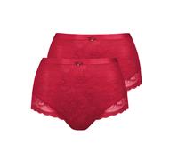 Taillenslip LISCA "2er Pack Damen Taillenslip Evelyn", Damen, Gr. 50, rot, Stoff, Obermaterial: 83% Polyamid PA. 17% Elasthan EL., Unterhosen Taillenslip (41951934-50) rot