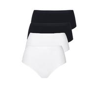 Taillenslip LISCA "4er Pack Damen Taillenslip Kaia", Damen, Gr. XXL, bunt (schwarz, weiß), Obermaterial: 90% Baumwolle CO. 10% Elasthan EL., Unterhosen Taillenslip (54286947-XXL) schwarz, weiß