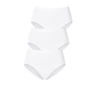 Taillenslip MEY "Best of", Damen, Gr. 42 (42), 3 Stk., weiß (3x weiß), Single Jersey, Obermaterial: 97% Baumwolle, 3% Elasthan, unifarben, Unterhosen Taillenslip, mit hoher Leibhöhe für eine bequeme P