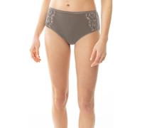 Taillenslip MEY "Wool Love", Damen, Gr. L/XL, grau (deep taupe), Obermaterial: 70% Schurwolle, 30% Seide, körpernah, Unterhosen Taillenslip, florale Spitze, Merino-Schurwolle, wärmend (64720855-L) dee