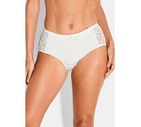 Taillenslip mit edler Stickerei weiß 48