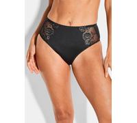 Taillenslip mit Spitzeneinsatz schwarz 38