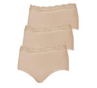 Taillenslip NINA VON C. "3er Pack Damen Taillenslip Slipboutique", Damen, Gr. 48, beige (nude), Stoff, Obermaterial: 93% Baumwolle CO. 7% Elasthan EL., Unterhosen Taillenslip (14730468-48) nude