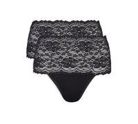 Taillenslip NINA VON C. "Millefleurs", Damen, Gr. 40, schwarz, Obermaterial: 52% Viskose, 40% Modal, 8% Elasthan, unifarben, körpernah, Unterhosen Taillenslip, eng, elastisch, bequem, feminin, breiter