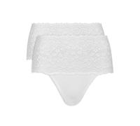 Taillenslip NINA VON C. ""Millefleurs"", Damen, Gr. 44, weiß, Obermaterial: 52% Viskose, 40% Modal, 8% Elasthan, unifarben, körpernah, Unterhosen Taillenslip, eng, elastisch, bequem, feminin, breiter 