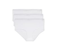 Taillenslip NINA VON C. "Simply", Damen, Gr. 44, 3, weiß, Obermaterial: 48% Baumwolle, 47% Modal, 5% Elasthan, unifarben, bequem, Unterhosen Taillenslip, basic, eng, leicht, elastisch, bequem, mit Spi