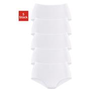 Taillenslip PETITE FLEUR, Damen, Gr. 32/34, weiß, Obermaterial: 95% Baumwolle, 5% Elasthan, unifarben, körpernah, Unterhosen Taillenslip, aus elastischer Baumwolle (874461-32) weiß