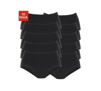 Taillenslip PETITE FLEUR, Damen, Gr. 36/38, schwarz, Single Jersey, Obermaterial: 95% Baumwolle, 5% Elasthan, unifarben, körpernah, Unterhosen Taillenslip, aus elastischer Baumwolle, Topseller (285444